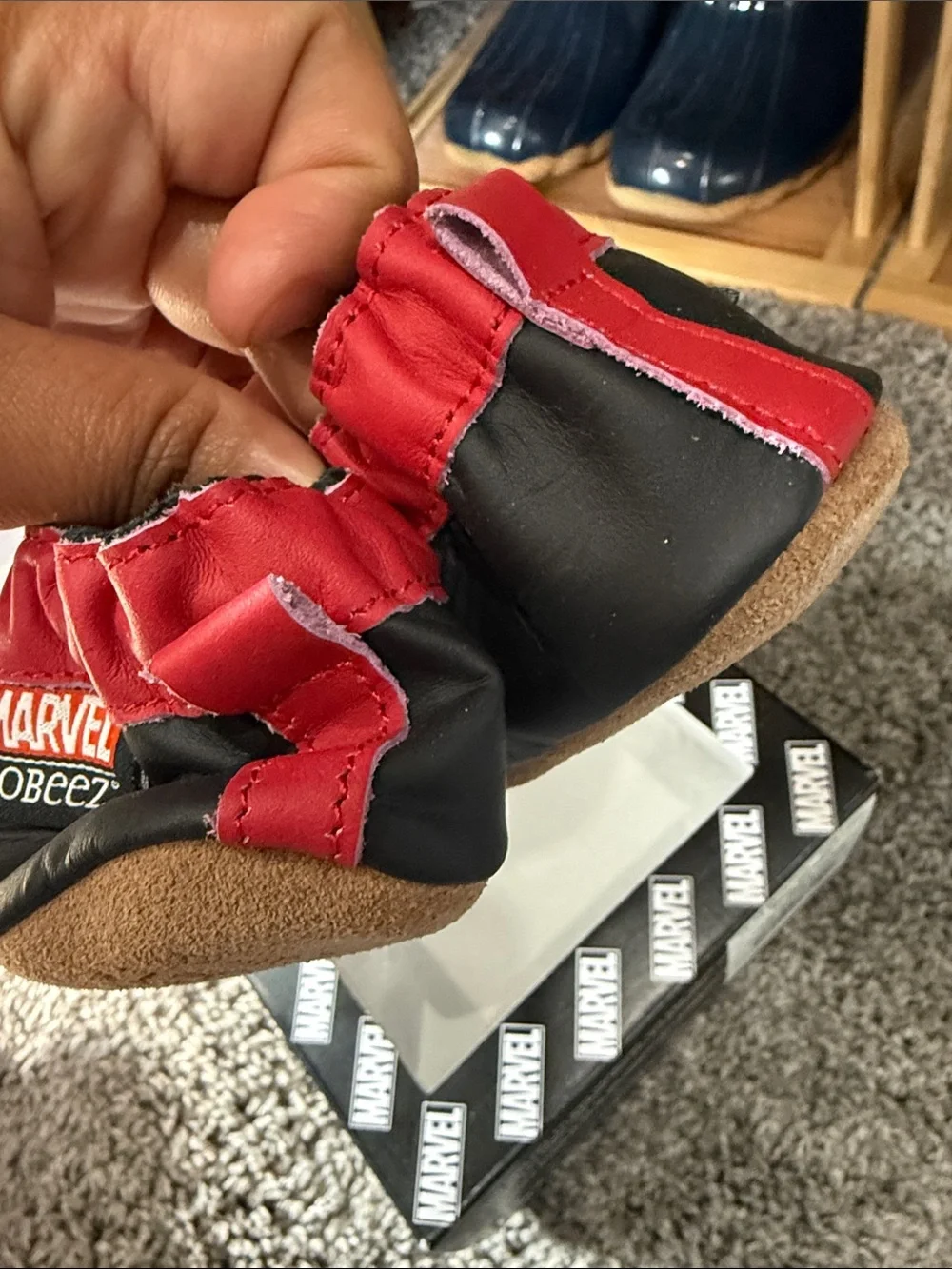 Robeez Marvel Spider-Man Black & Red Soft Soles